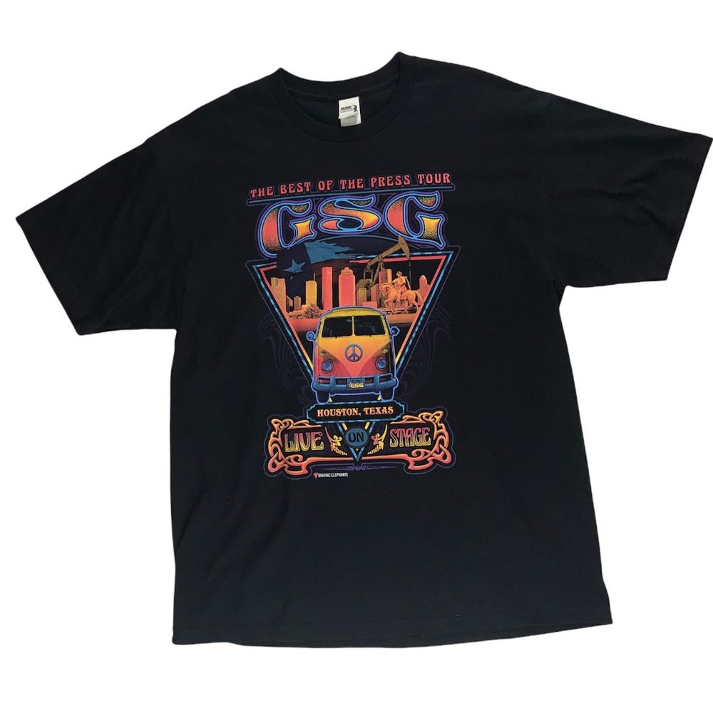 Glidden Hammer VW Graphic Print Black Short Sleeve T-Shirt, Size XL